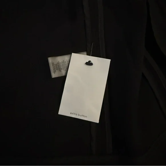 New Calvin Klein Black Tie Waist Blazer Long Sleeve Jacket Coat Blouse career 10 - Picture 9 of 12